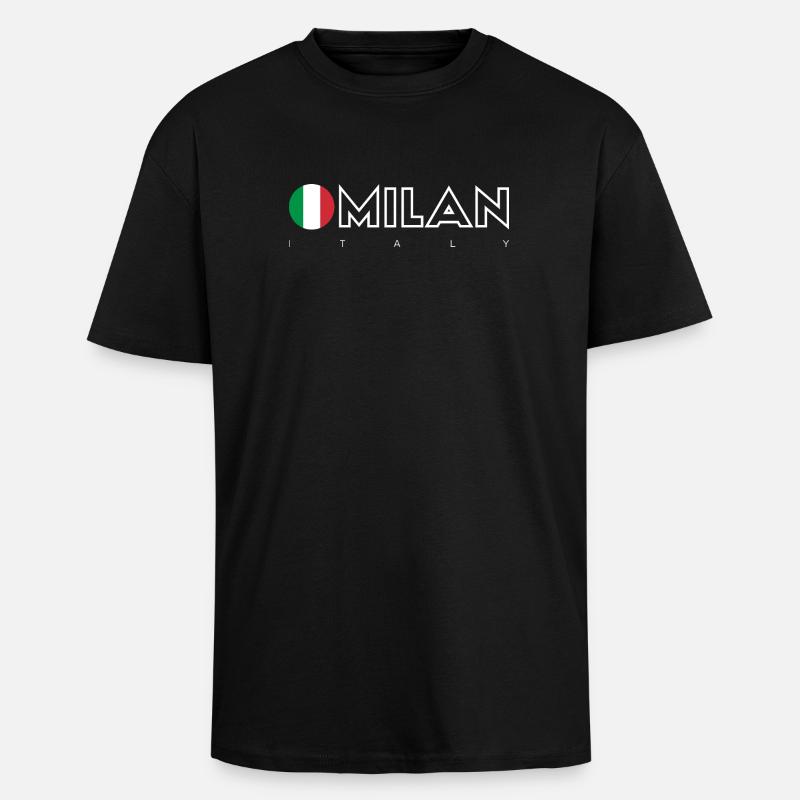 Mailand - Oversized Heavyweight Unisex T-Shirt - Schwarz