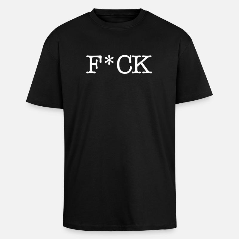 F_CK_White - T-shirt unisexe oversize épais - noir