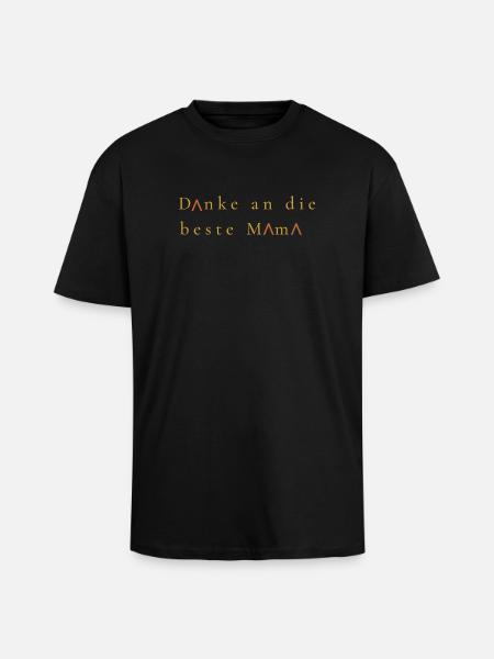 Danke an die beste Mama - Oversized Heavyweight Unisex T-Shirt - Schwarz