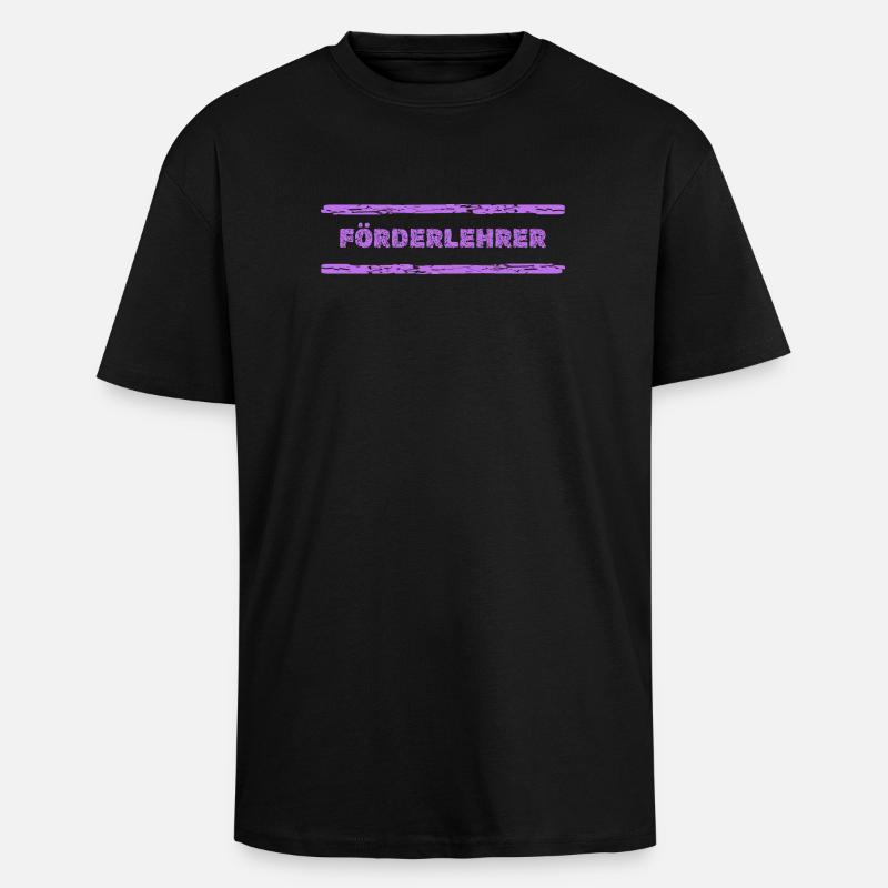 Gift for support teacher - Unisex Oversized Heavyweight T-shirt - black