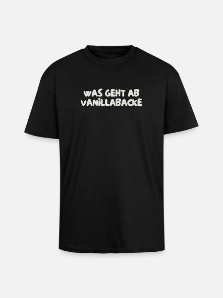was geht ab vanillabacke - Oversized Heavyweight Unisex T-Shirt - Schwarz