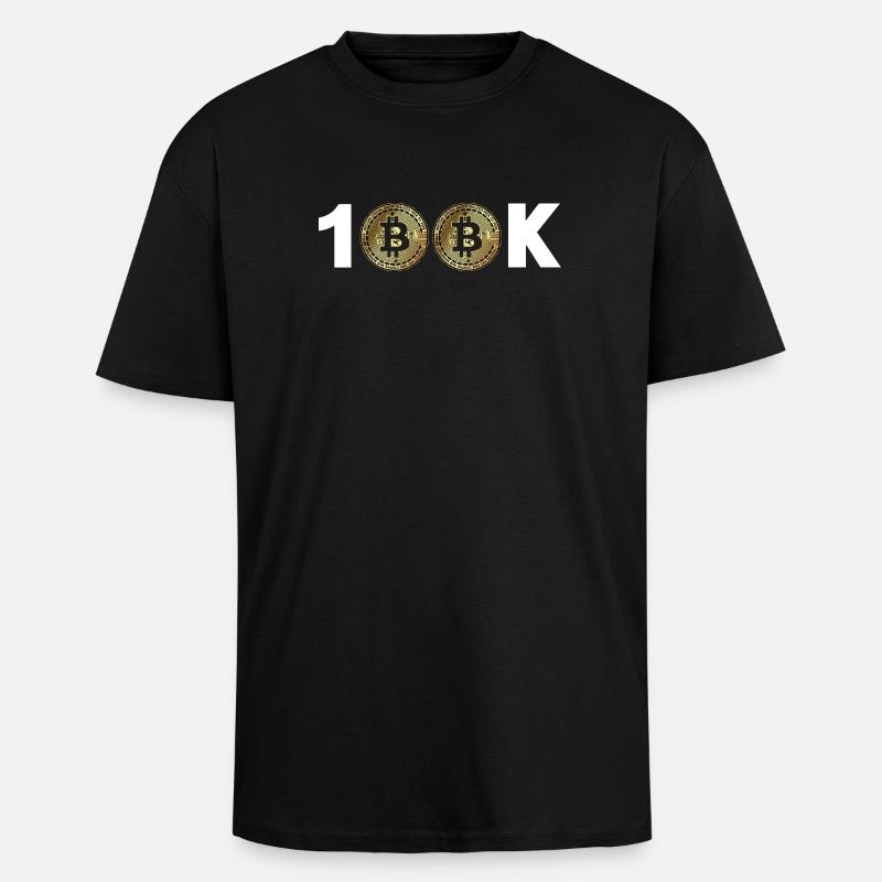 Bitcoin Bitcoin BTC 100k Kryptowährung - Oversized Heavyweight Unisex T-Shirt - Schwarz
