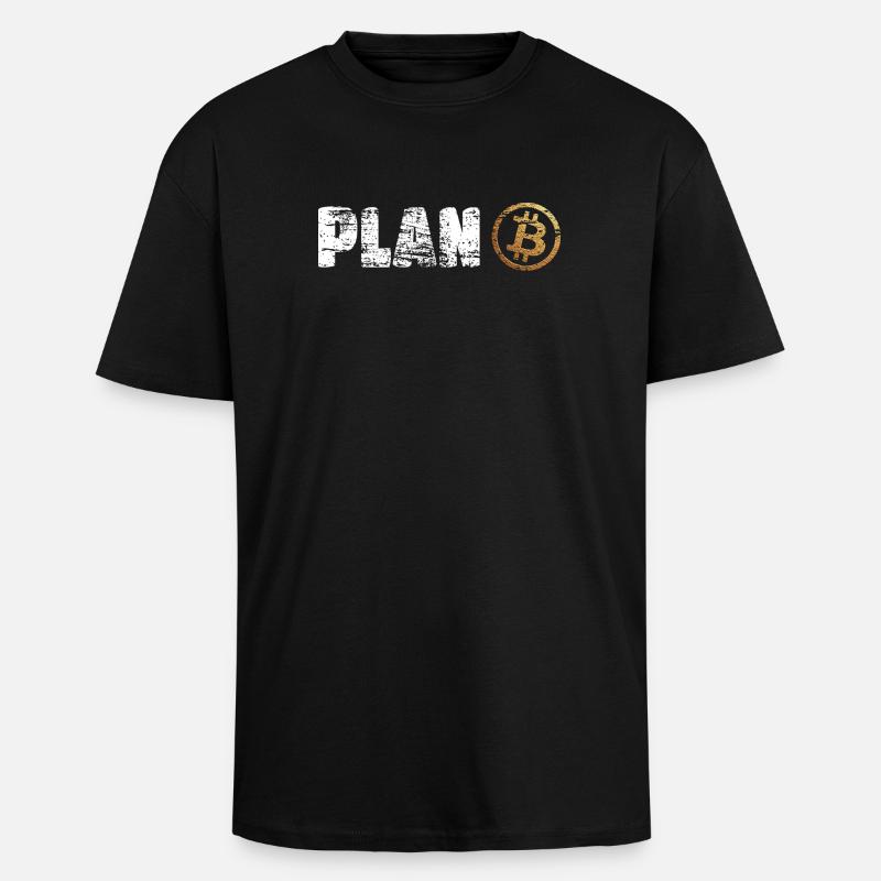 Plan Bitcoin Plan B - Unisex Oversized Heavyweight T-shirt - black