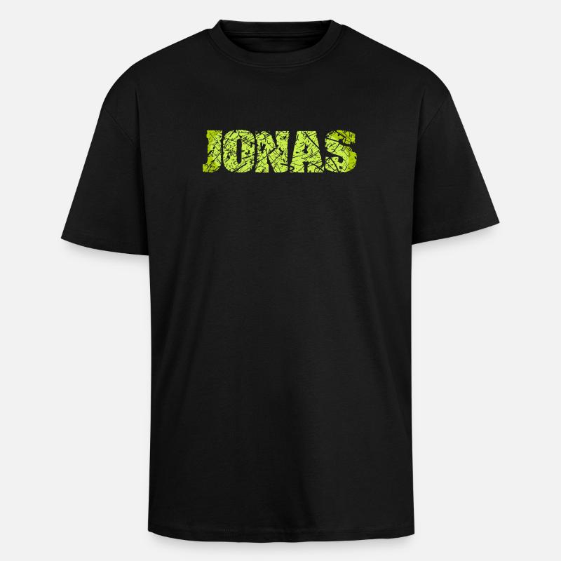 Name Jonas - Oversized Heavyweight Unisex T-Shirt - Schwarz