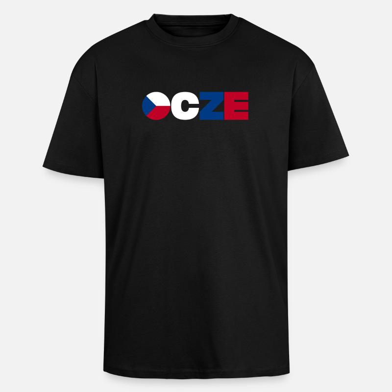 Tschechische Republik - Oversized Heavyweight Unisex T-Shirt - Schwarz