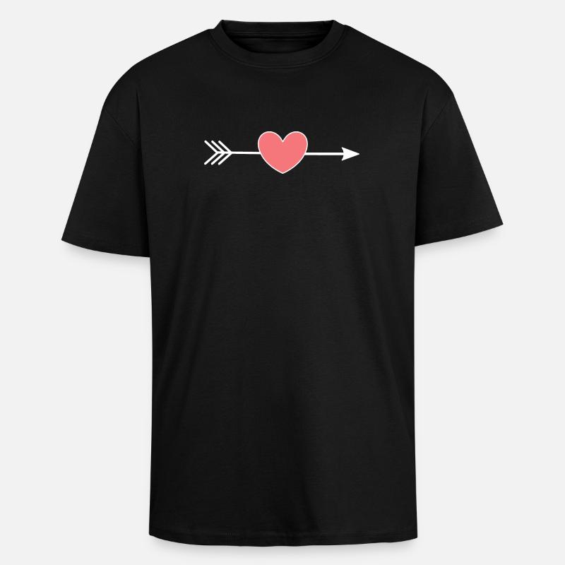 Cadeau Saint-Valentin Saint-Valentin - T-shirt unisexe oversize épais - noir