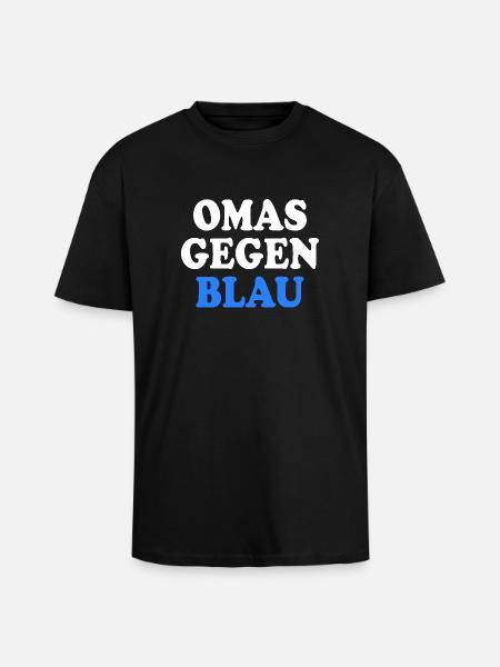 Omas gegen blau - Oversized Heavyweight Unisex T-Shirt - Schwarz