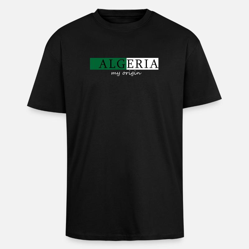 Algeria My Origin - Unisex Oversized Heavyweight T-shirt - black