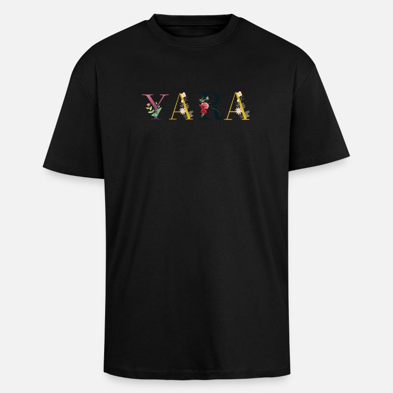 Yara - Oversized Heavyweight Unisex T-Shirt - Schwarz