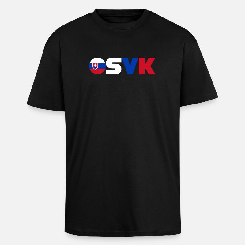 Slowakei - Oversized Heavyweight Unisex T-Shirt - Schwarz