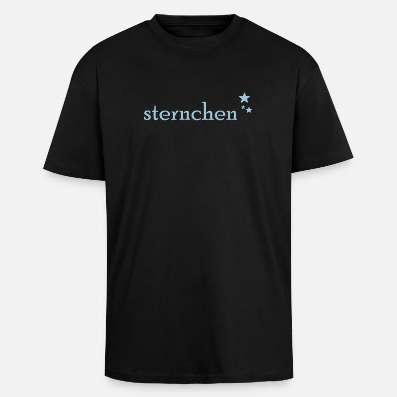 Sternchen - Oversized Heavyweight Unisex T-Shirt - Schwarz