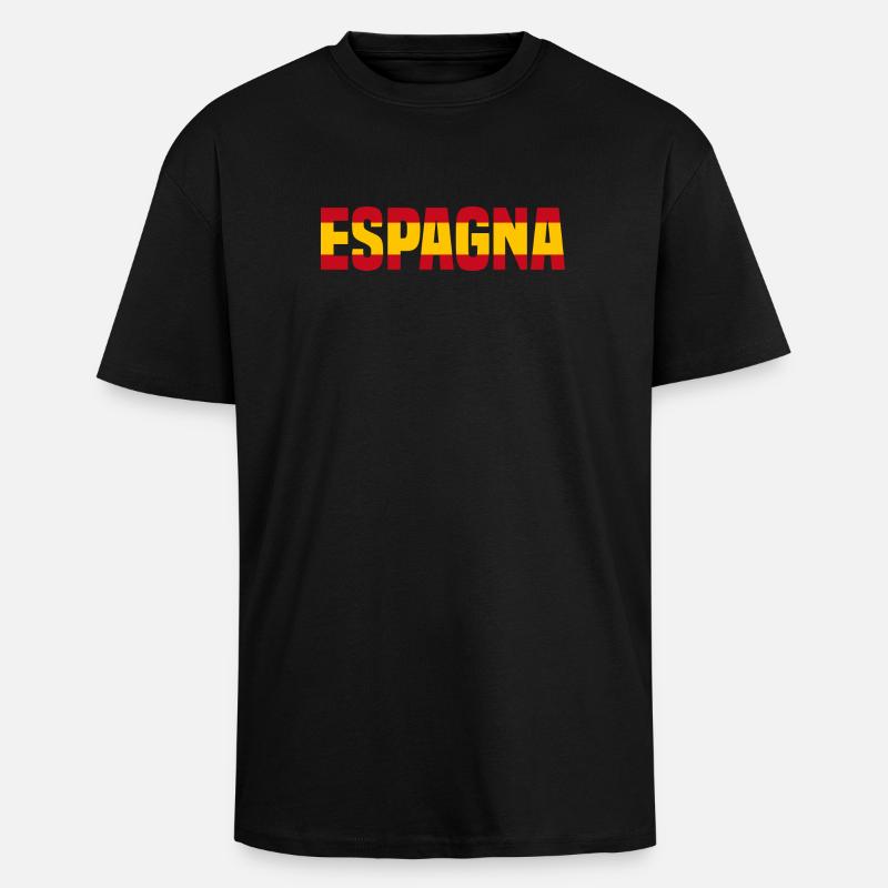 Spanien - Oversized Heavyweight Unisex T-Shirt - Schwarz