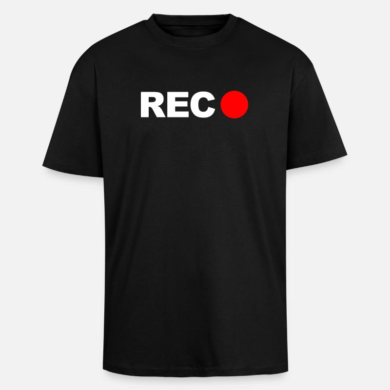 REC - Oversized Heavyweight Unisex T-Shirt - Schwarz