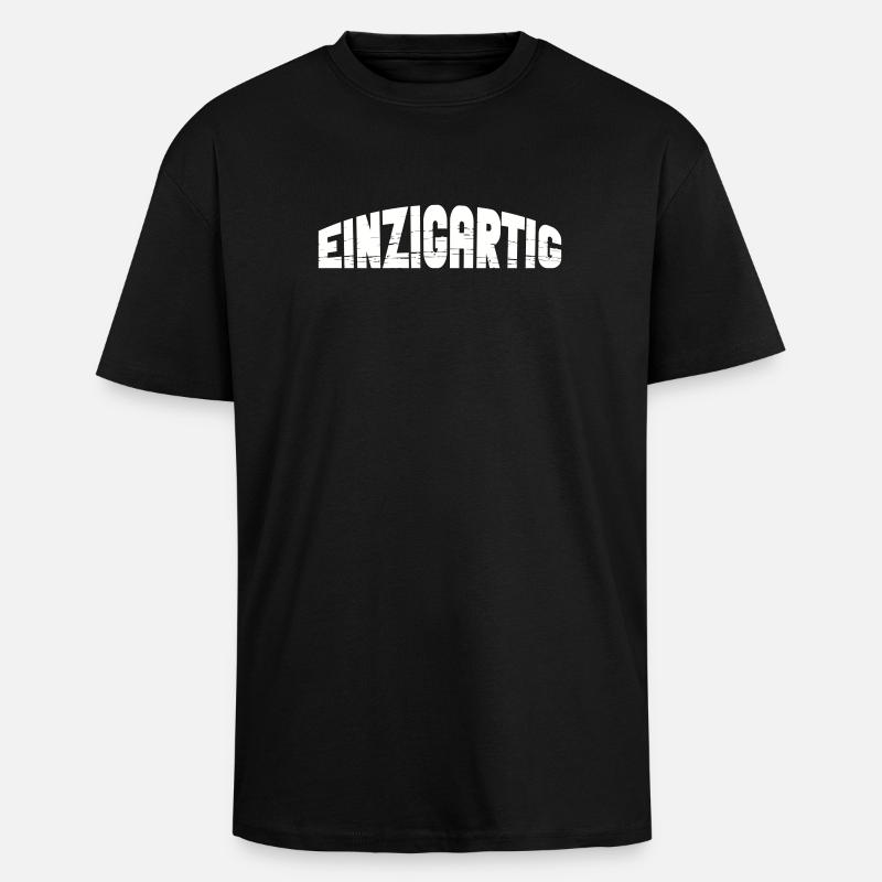Unique - T-shirt unisexe oversize épais - noir