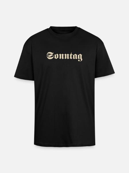 Dimanche - T-shirt unisexe oversize épais - noir