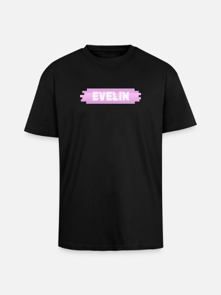 Gift for Evelin - Unisex Oversized Heavyweight T-shirt - black