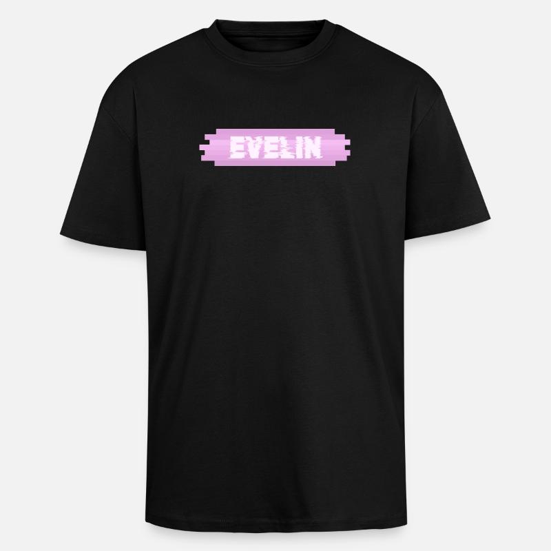Gift for Evelin - Unisex Oversized Heavyweight T-shirt - black