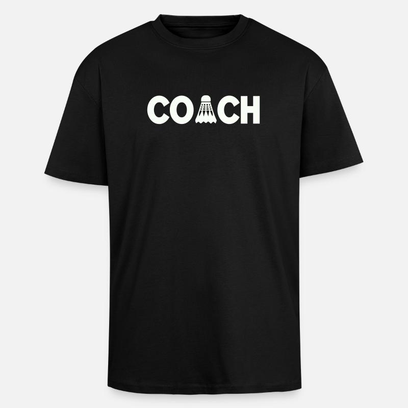 Federball Coach - Oversized Heavyweight Unisex T-Shirt - Schwarz