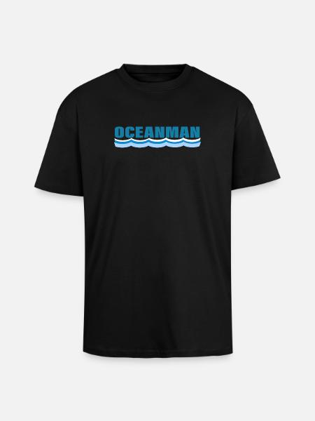 OCEANMAN - T-shirt unisexe oversize épais - noir