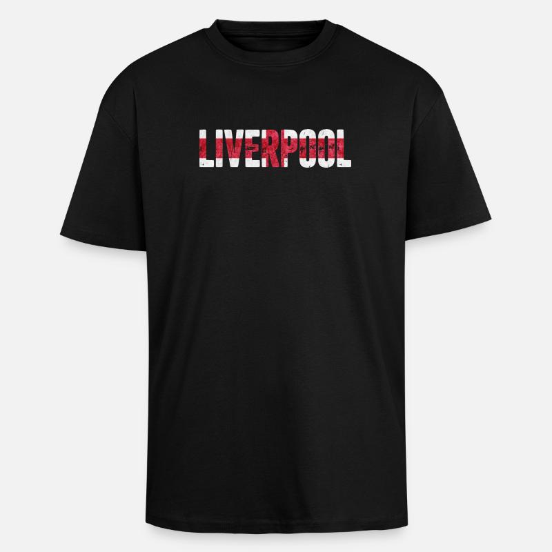 Liverpool England - Oversized Heavyweight Unisex T-Shirt - Schwarz