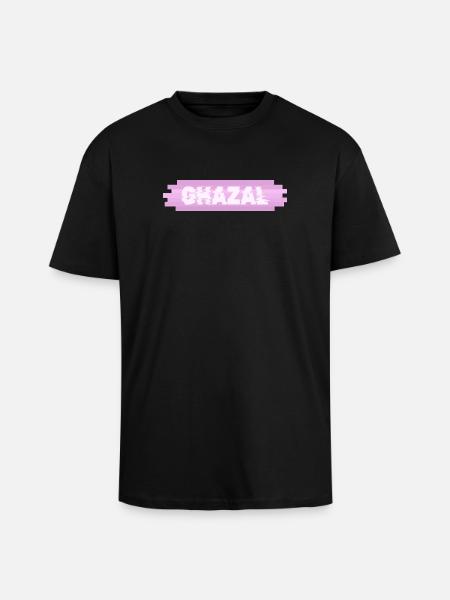 Ghazal als Maedchen - Oversized Heavyweight Unisex T-Shirt - Schwarz