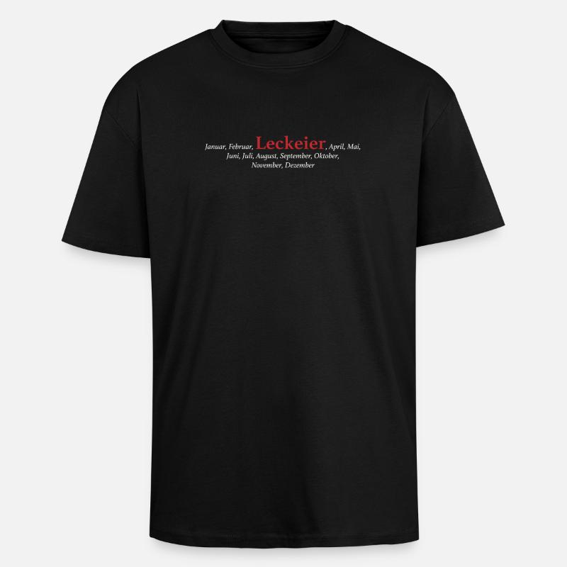 Leck Eier - Oversized Heavyweight Unisex T-Shirt - Schwarz