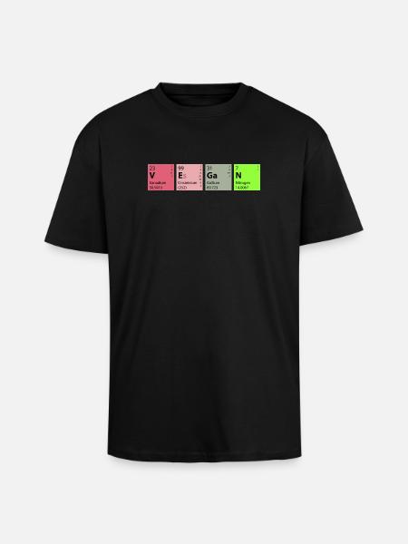 Chemie Vegan - Oversized Heavyweight Unisex T-Shirt - Schwarz
