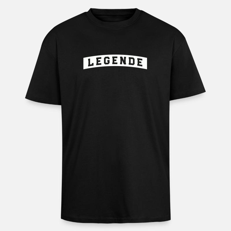 legende - Oversized Heavyweight Unisex T-Shirt - Schwarz