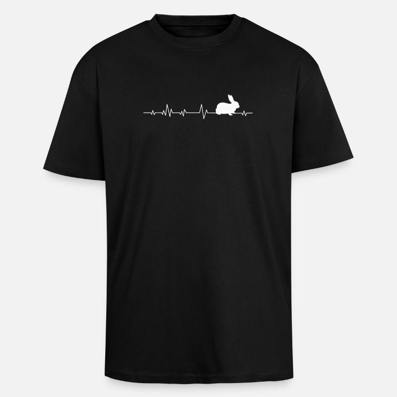 Rabbit Rabbit - Unisex Oversized Heavyweight T-shirt - black