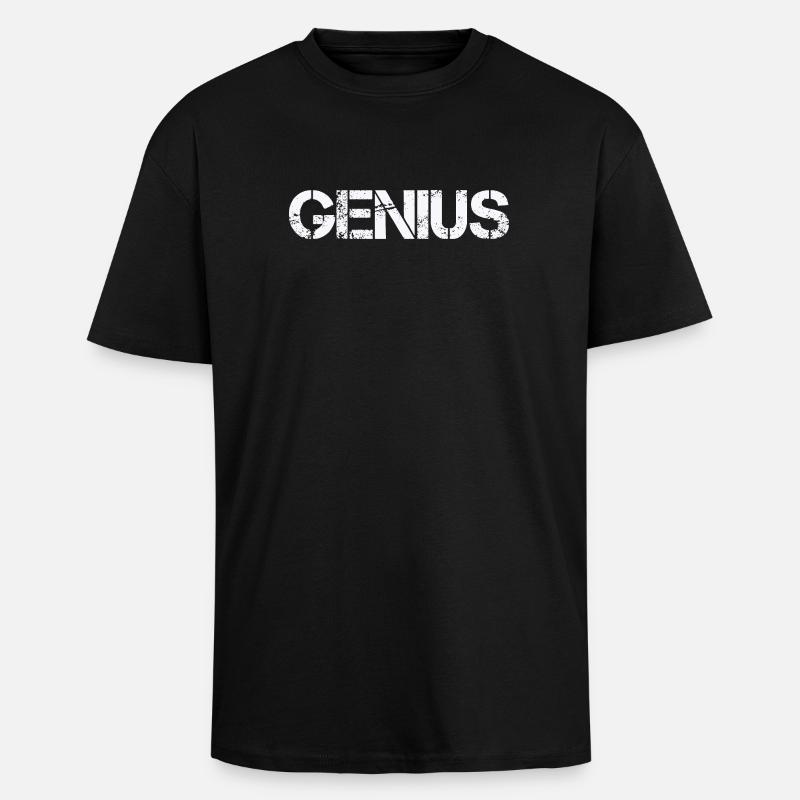 GENIUS - Oversized Heavyweight Unisex T-Shirt - Schwarz