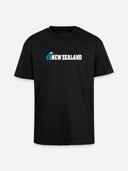 Kiwi-Vogel-Karikatur Neuseeland - Oversized Heavyweight Unisex T-Shirt - Schwarz