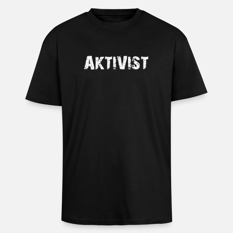 AKTIVIST - Oversized Heavyweight Unisex T-Shirt - Schwarz