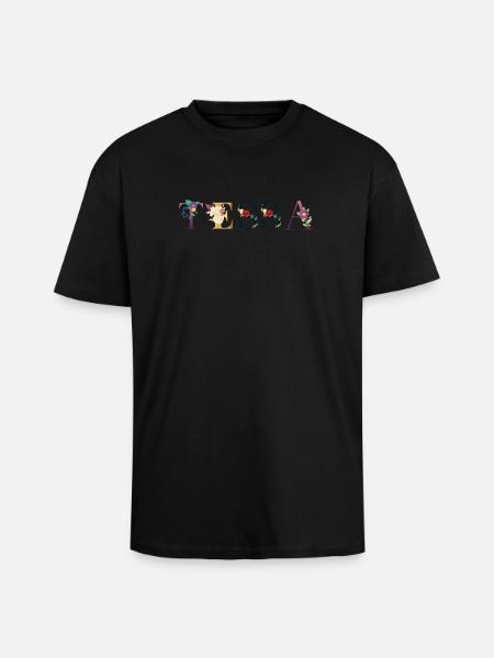 Tessa - T-shirt unisexe oversize épais - noir