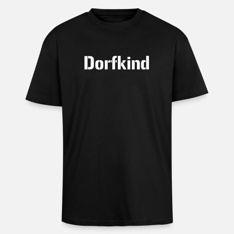 Dorfkind Dorf Landleben - Oversized Heavyweight Unisex T-Shirt - Schwarz