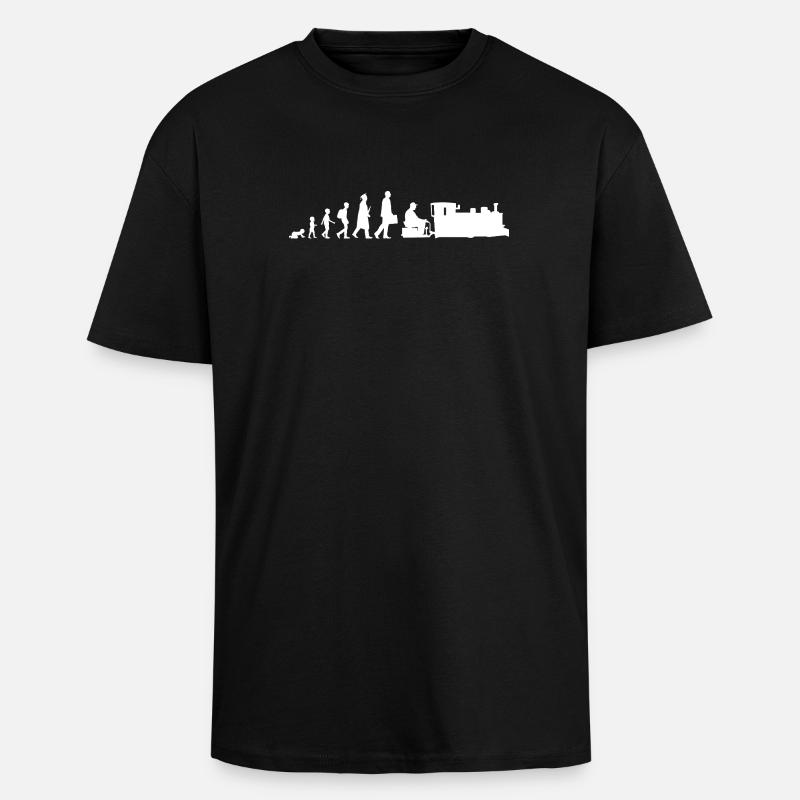 Eisenbahnfreund Entwicklung - Oversized Heavyweight Unisex T-Shirt - Schwarz
