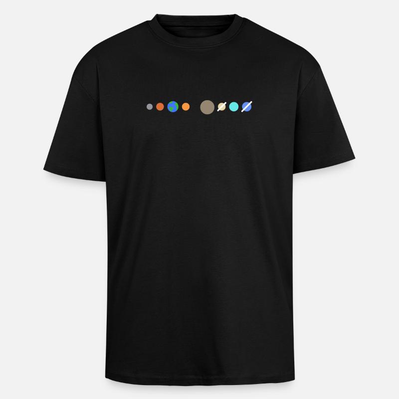 Planètes du système solaire - T-shirt unisexe oversize épais - noir