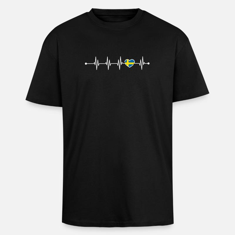 Image de conception en attente - T-shirt unisexe oversize épais - noir