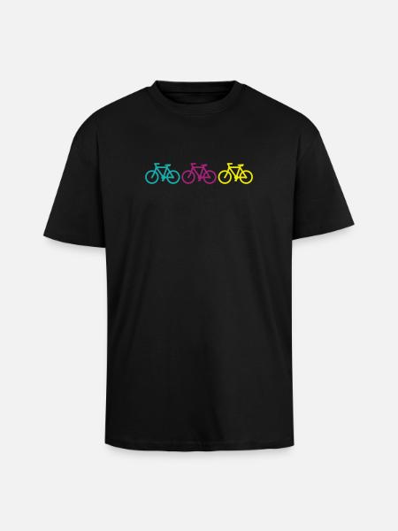 three bikes - Oversized Heavyweight Unisex T-Shirt - Schwarz