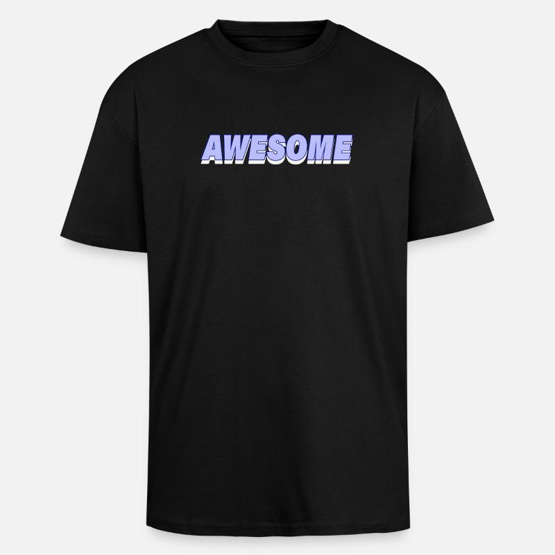 AWESOME - Oversized Heavyweight Unisex T-Shirt - Schwarz