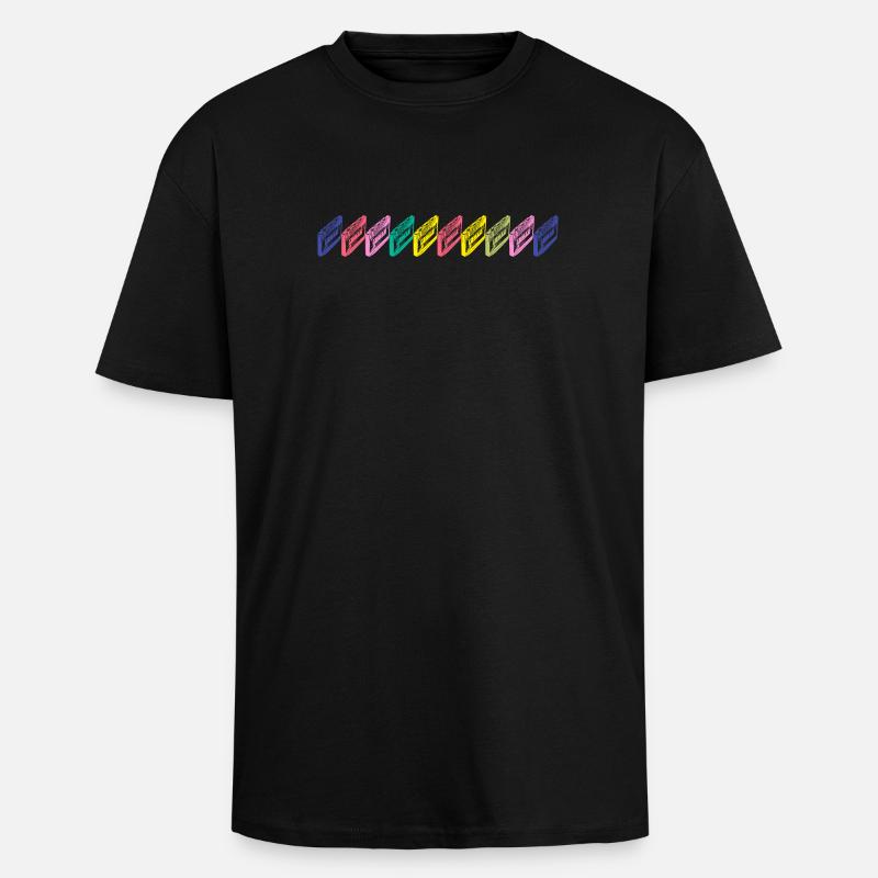 Audio cassette - Unisex Oversized Heavyweight T-shirt - black