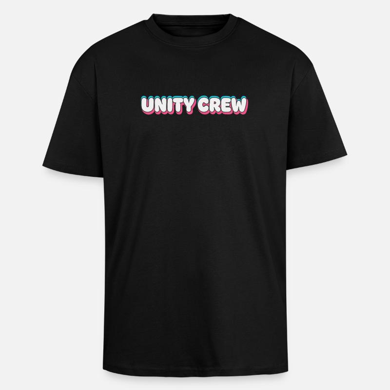 Unity Crew Graffiti-Farbblase - Oversized Heavyweight Unisex T-Shirt - Schwarz