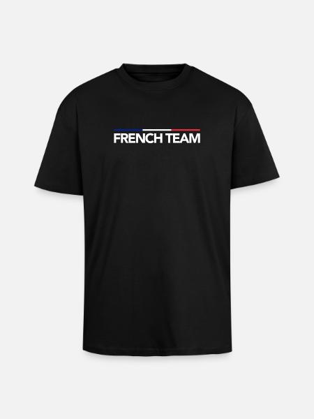 frteam - T-shirt unisexe oversize épais - noir