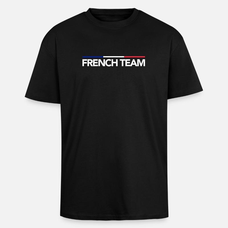 frteam - T-shirt unisexe oversize épais - noir