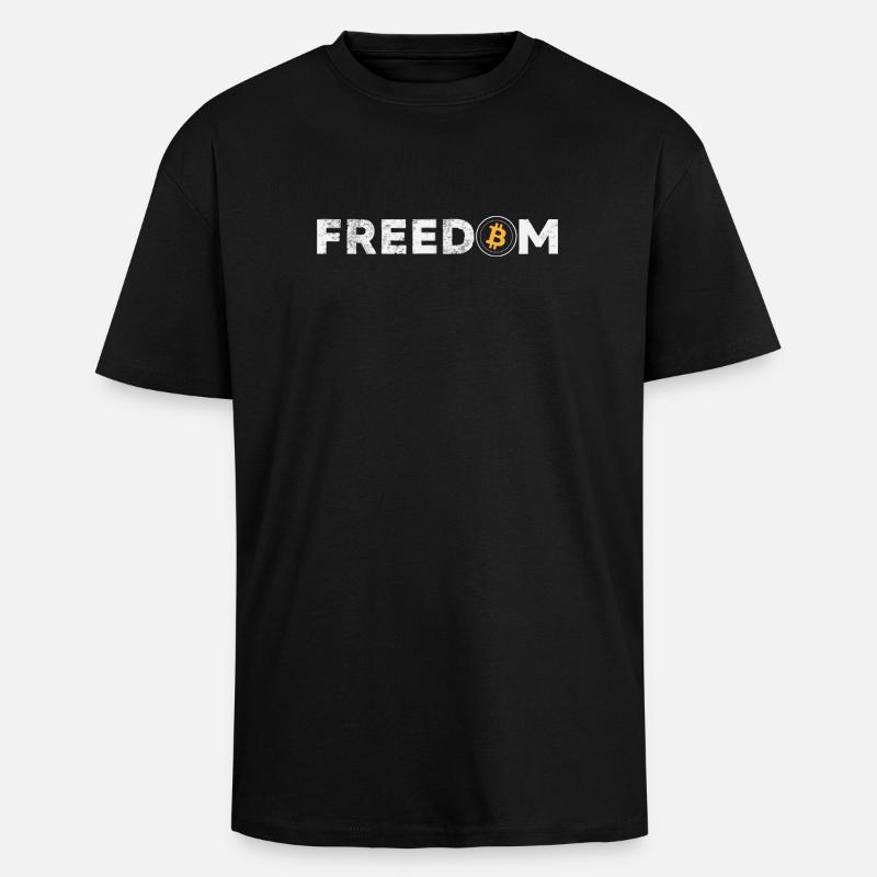 L’évolution de l’argent - Bitcoin Shirt Crypto - T-shirt unisexe oversize épais - noir