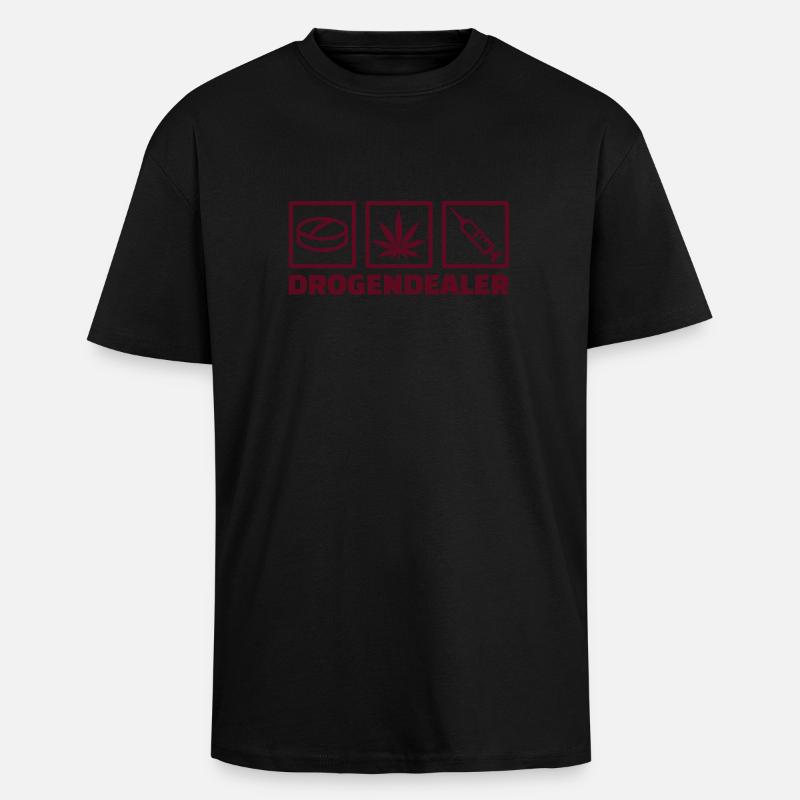 Drogendealer - Oversized Heavyweight Unisex T-Shirt - Schwarz