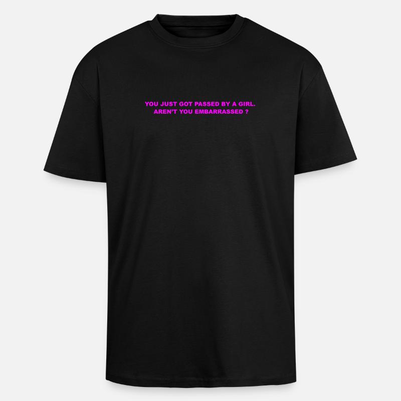 Du gehst einfach - Oversized Heavyweight Unisex T-Shirt - Schwarz