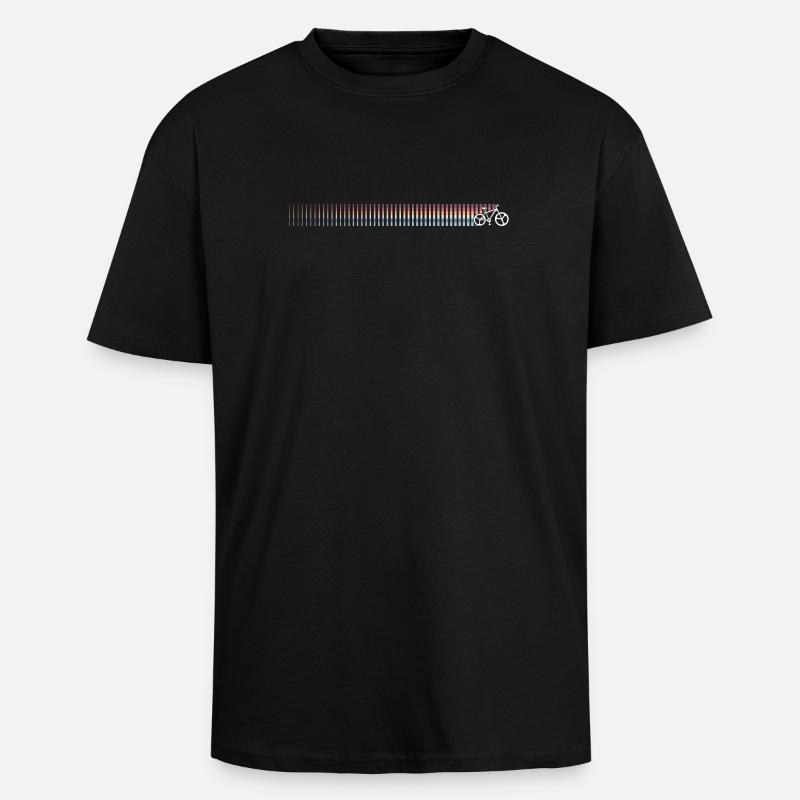 Gradient Barcode Sunset - Unisex Oversized Heavyweight T-shirt - black
