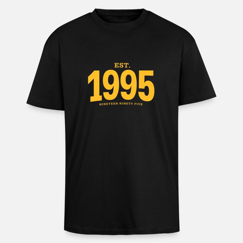HNE. 1995 Nineteen Ninety Five - T-shirt unisexe oversize épais - noir