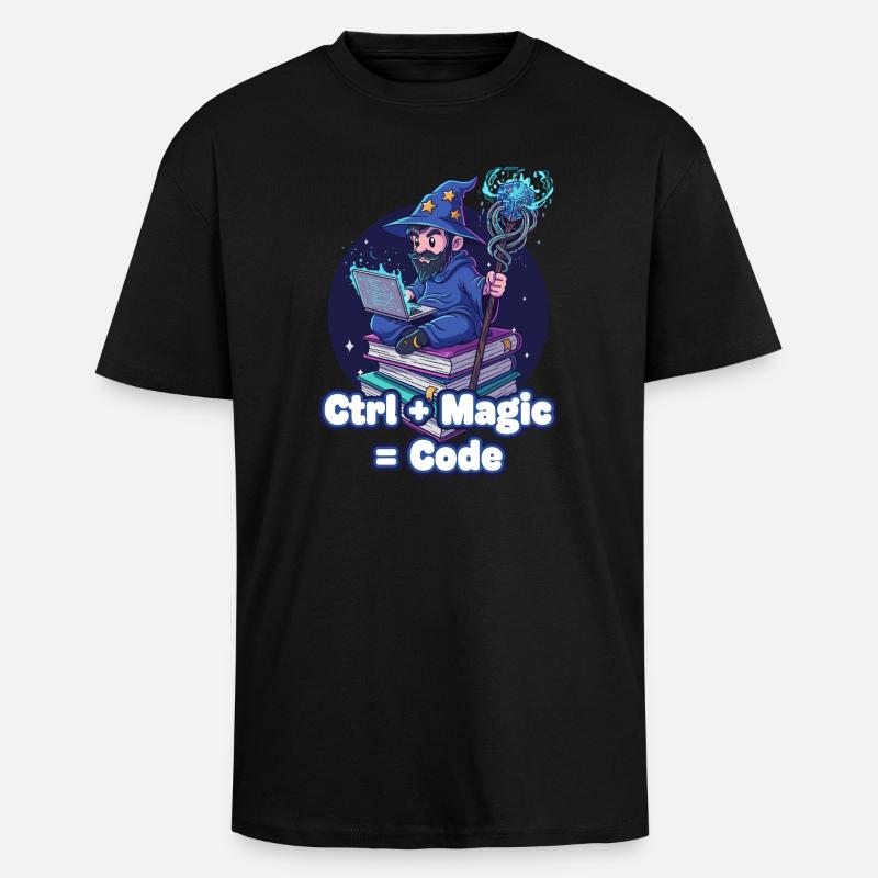 Ctrl Magic Code Zauberer - Oversized Heavyweight Unisex T-Shirt - Schwarz