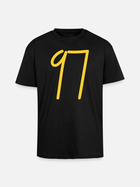 97 - Unisex Oversized Heavyweight T-shirt - black